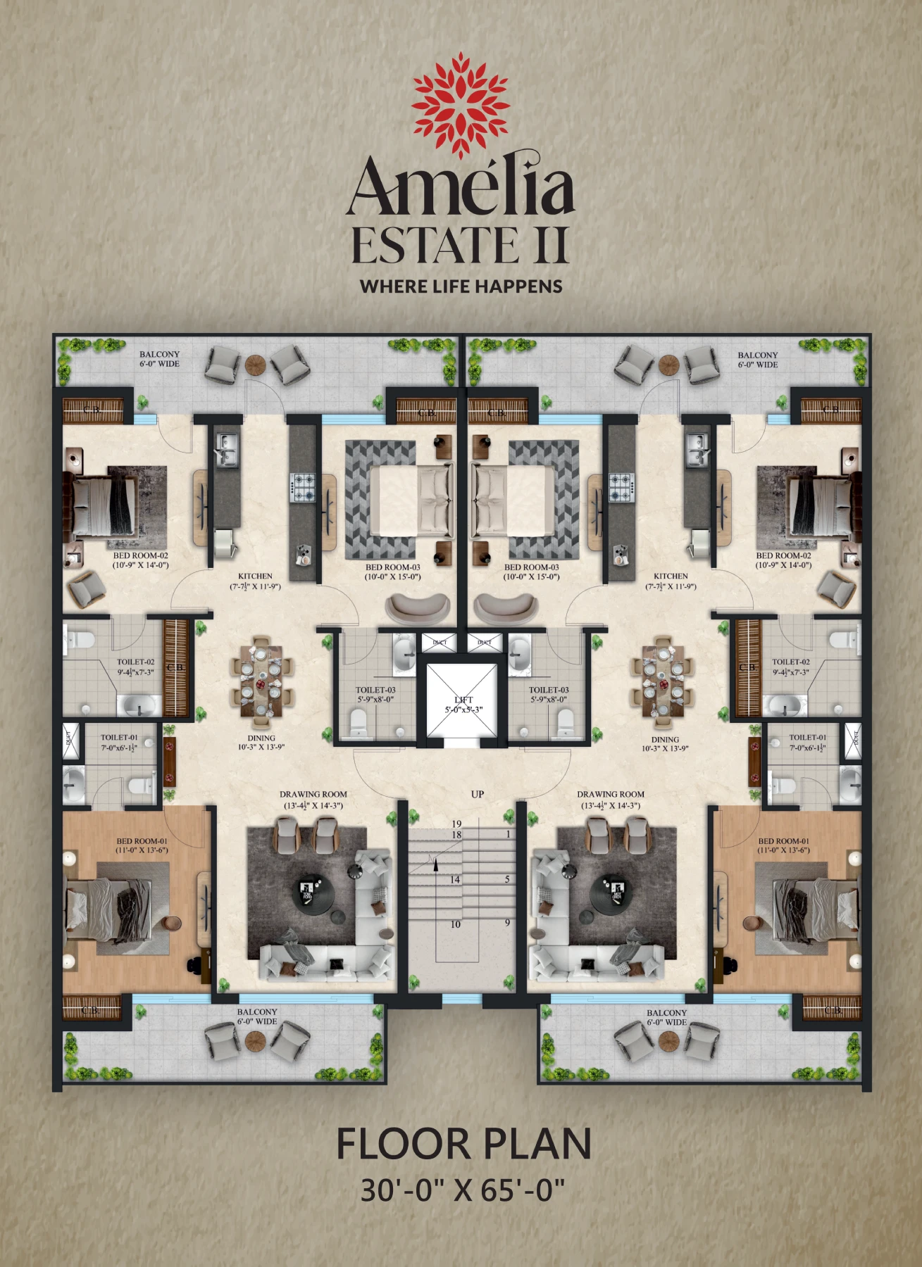 Amelia Estate- II -Floor Plan-3 conv 0